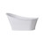 Placido Freestanding Bath 1590mm 280L Solid Cast Marble Gloss White [128310]