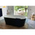 Elinea Freestanding Bath 790mm x 1780mm x 570mm 312L Premium Sanitary Grade Acrylic High Gloss Black/White [180786]
