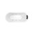 Uno Dolce Vita Island Spa Bath 1700mm 168L 16 Jet with Remote Key Acrylic High Gloss White [254466]