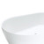 Kaya Freestanding Bath 1700mm Matte White Slim Wall Cast Stone [202171]