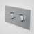 Invisi Series II® Round Dual Flush Plate & Raised Care Buttons (Plastic) Satin [114998]