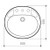 Symphony Vanity Basin with Overflow White 1 Tap Hole [116090]