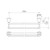 Venecia Towel Rail Double Chrome [116125]