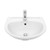 Symphony Wall Basin with Overflow White 1 Tap Hole [116383]