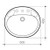 Symphony Semi Recessed Vanity Basin with overflow One Tap Hole White [116381]