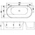 Alpha Back-to-Wall Freestanding Bath 1500mm White [153149]