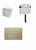 Java Rimless Floor Standing Pan w/Square Stainless Steel Brushed Gold Flush Plate & Cistern 4Star [203105]