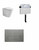Java Rimless Floor Standing Pan with Square Stainless Steel Brushed Nickle Flush Plate and Cistern [203106]