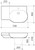 Opal 720mm Left Hand Wall Basin with Plug and Waste White 1 Tap Hole [119763]