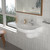 Opal 720mm Left Hand Wall Basin with Plug and Waste White 1 Tap Hole [119763]
