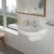 Opal 720mm Right Hand Wall Basin with Plug and Waste White 1 Tap Hole [119766]