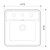 Carboni II Above Counter Basin with Overflow White 1 Tap Hole [121401]
