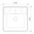 Carboni Basin II S Recess with Overflow White 1 Tap Hole [121403]