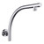 Shower Arm Wall Mount Curved Round Rail Chrome [121474]