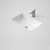 Cube 500 Under Counter Basin with Overflow White 0 Tap Holes [121853]