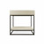 Vanity Set - Trough Rectangle Basin UHP Concrete (No P&W) with matching shelf on White Metal Frame (Sand) [270243]