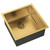 Hana Single Bowl Sink 32L Rugged Brass Inc Sink Protect Top/Undermount 450x450x200mm [271617]