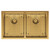 Hana Double Bowl Sink 27L-27L Rugged Brass Inc Sink Protect Top/Undermount 760x450x200mm [271340]