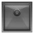 Hana Single Bowl Sink 32L Carbon Metal Inc Sink Protect Top/Undermount 450x450x200mm [271489]