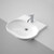 Opal Sole Semi Recessed Basin White 1 Tap Hole [123039]