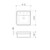 Carboni II Square Inset Basin with Overflow White 3 Tap Holes [124497]