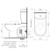 Leda Wall Faced Close Coupled Back Inlet Toilet Suite w/Pedigree II Soft Close Seat White 4Star [124973]