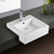 Jacinta Semi-Recessed Basin White 1 Tap Hole with Overflow [151136]