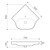 Opal Sole Corner Wall Basin White 1 Tap Hole [125344]