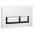 Byron Trim Button Rectangle Black & Chrome [136018]