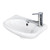 Symphony Mini Wall Basin Right Hand with Overflow White 1 Tap Hole [126002]
