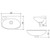 Symphony Mini Wall Basin Right Hand with Overflow White 1 Tap Hole [126002]