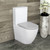 Alix Rimless Extended Height Pan Back to Wall Suite 160-230 Set Out Grey Seat [191464]