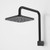 Luna FIxed Overhead Shower Square 200mm Black 4Star [194606]