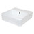 Edge II Counter Top Basin with Overflow 400mm x 400mm White 1 Tap Hole [203072]