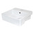 Edge II Semi Recessed Basin with Overflow 400mm x 400mm White 1 Tap Hole [203074]