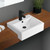 Belinda Semi-Recessed Basin 525mm x 425mm x 153mm Gloss White Ceramic 1 Tap Hole [193176]