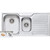 Diaz 1 & 1/2 Bowl Topmount Sink with Drainer Left Bowl 1 Tap Hole [112973]