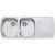 Monet Sink Left Hand Double Bowls with Drainer MO771 1200mm x 500mm One Tap Hole Topmount Staimless Steel [067336]