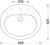 Avon Semi-Frameless Recessed Basin 495X420 1 Tap Hole Plug & Waste [135841]