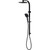 Monaco Dual Shower Set Matte Black 3Star [158915]