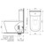 Luna Square Cleanflush Wall Faced Close Coupled Toilet Suite Bottom Entry White 4Star [154638]