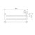 Quatro Double Towel Rail 920mm Chrome [127256]