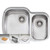 Monet Sink 1&1/2 Bowl (LH Large Bowl) MO71U 675mm x 500mm No Tap Hole Undermount Stainless Steel [067818]