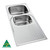 1 & 3/4 Bowl Sink 1080mm Left Hand Stainless Steel 1TH [139369]