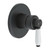 Eleanor Wall Bath/Shower Mixer Matte Black with White Ceramic Handle [156964]