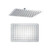 Koko Rectangular Round Edge Overhead Rain Shower Chrome [165440]