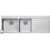 Sonetto 1 & 3/4 Left Hand Bowl Topmount Sink with Drainer Stainless Steel 1 Tap Hole [129427]