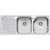 Nu-Petite Double Bowl Topmount Sink with Drainer Right Bowl 1 Tap Hole [106679]