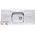 Diaz Single Bowl Topmount Sink with Double Drainer 1 Tap Hole [112988]