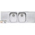 Diaz Double Bowl Topmount Sink with Double Drainer 1 Tap Hole [112992]